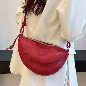 NWOT Genuine Leather Crescent Cross Body or Shoulder Bag